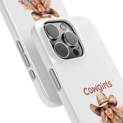 Cowgirls Phone Case — "Real Cowgirls Ride by Faith Not by Sight" Christian Western iPhone Snap Case