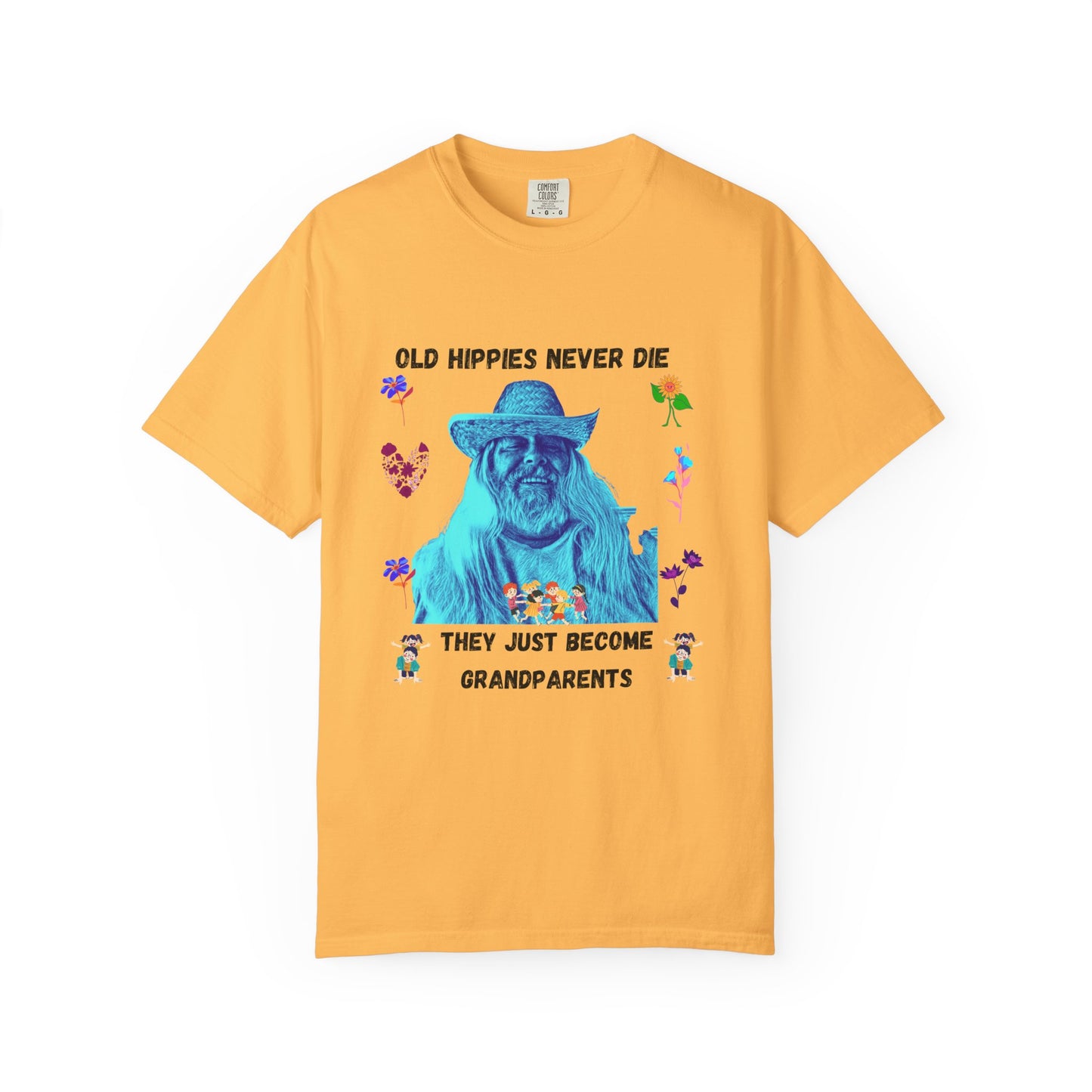 Hippie Grandparent T-Shirt — 'Mark Your Transition from Young Hippie to Hippie Grandparent'