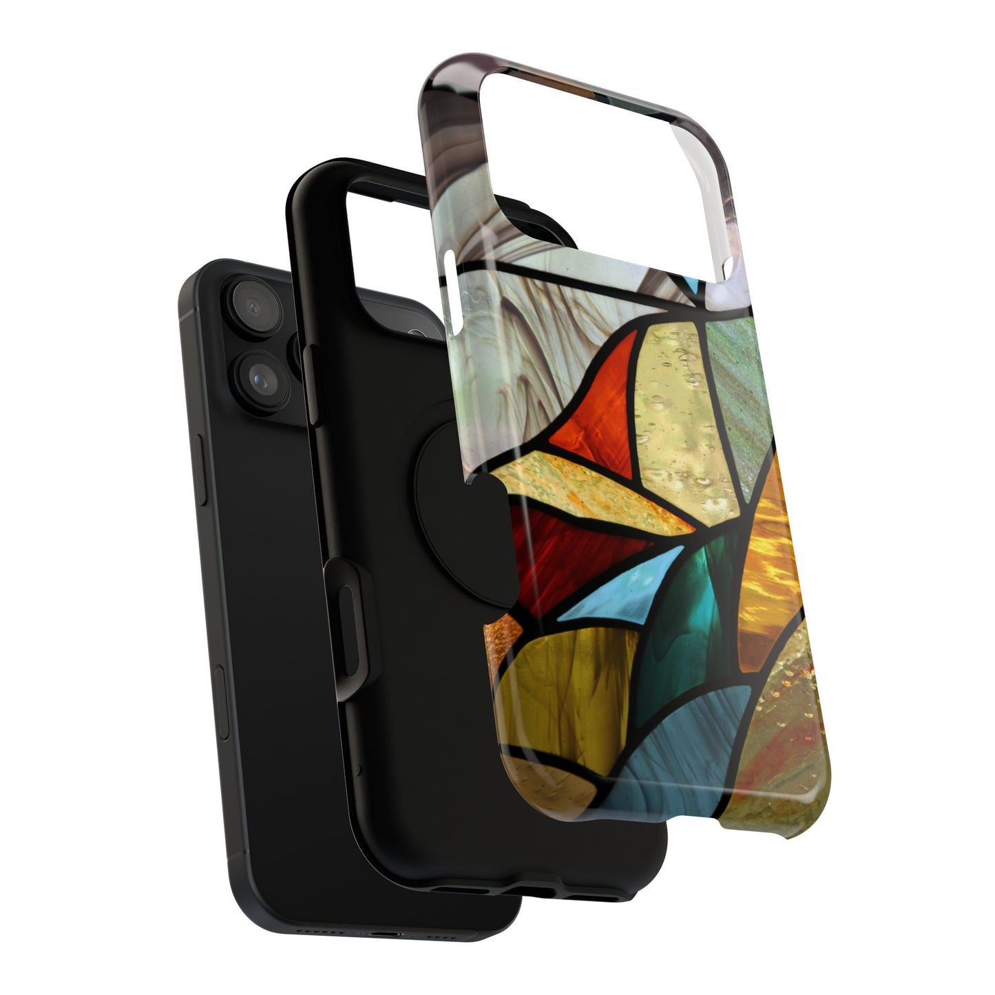 Stained Glass Impact Phone Case — Colorful Mosaic Protective Cover