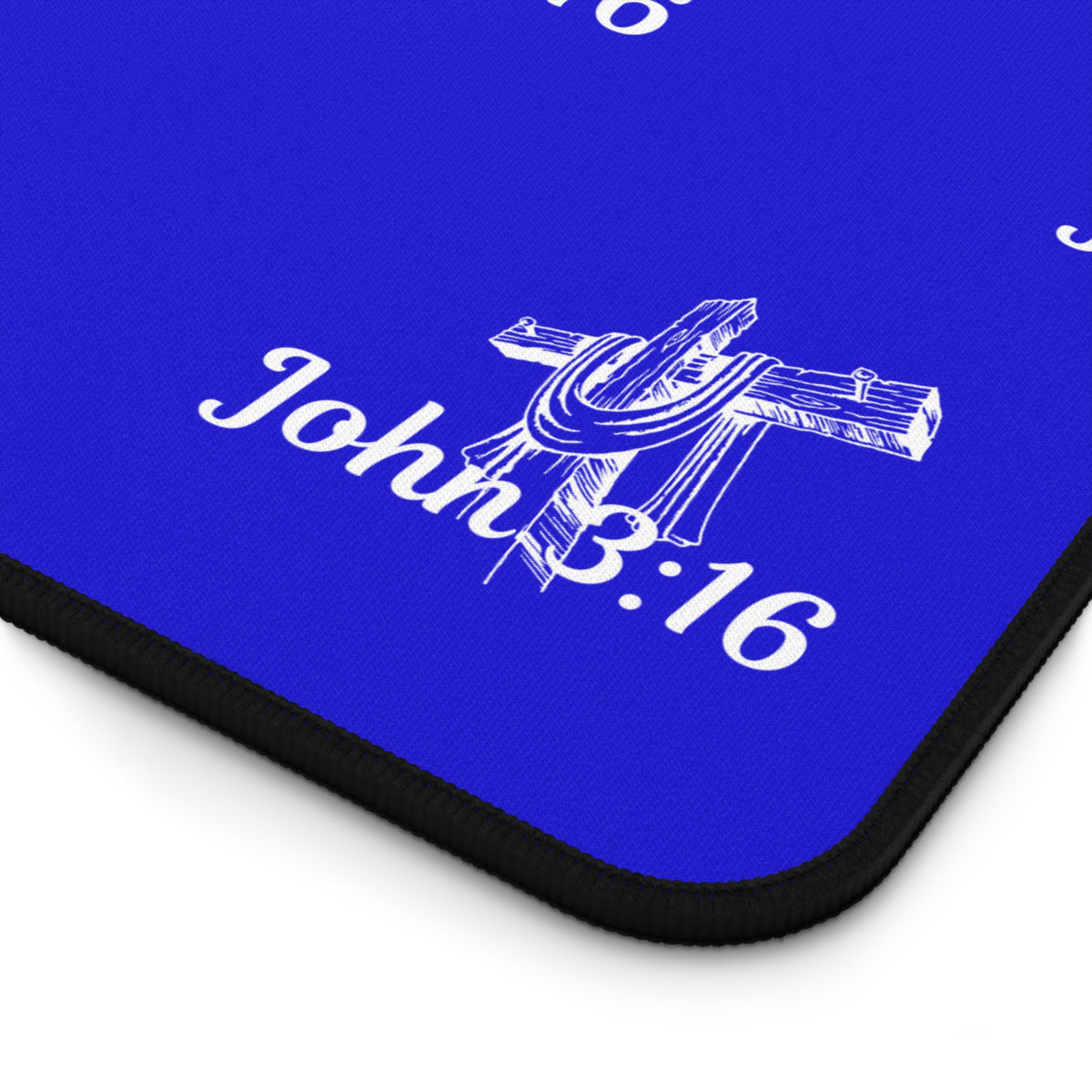 John 3:16 Christian Cross Desk Mat