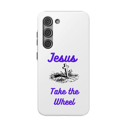 Jesus Take the Wheel Phone Case — Christian Impact-Resistant iPhone Case