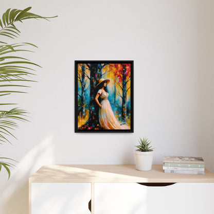 Whispers of Autumn Light Framed Canvas Art