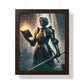 Mature Woman In Spiritual Warfare Wood Framed Poster