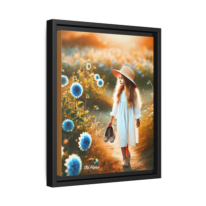 A Girl and Her Thoughts Wood Framed Canvas