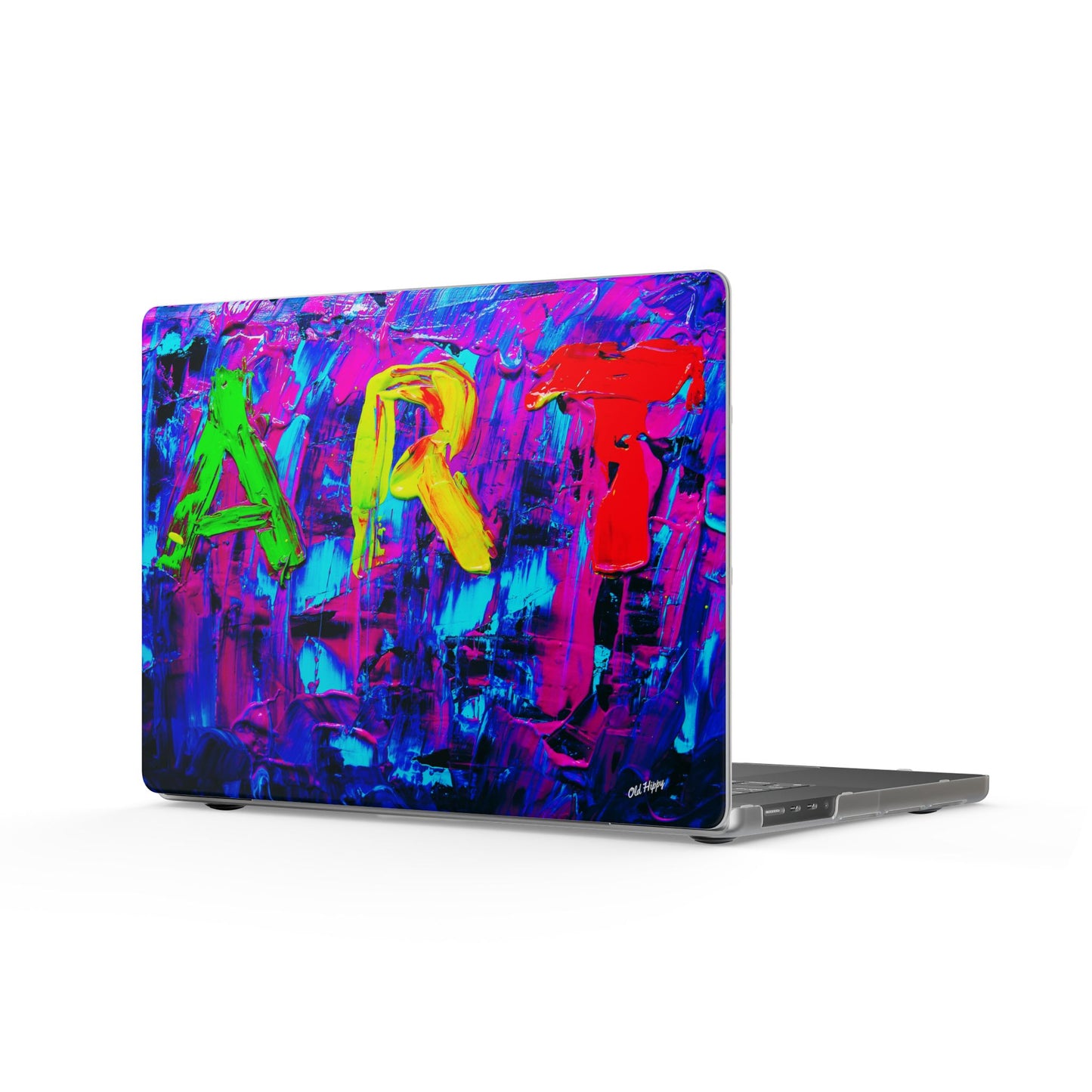 Abstract 'ART' Neon Paint Matte MacBook Case — Colorful Artist Laptop Cover