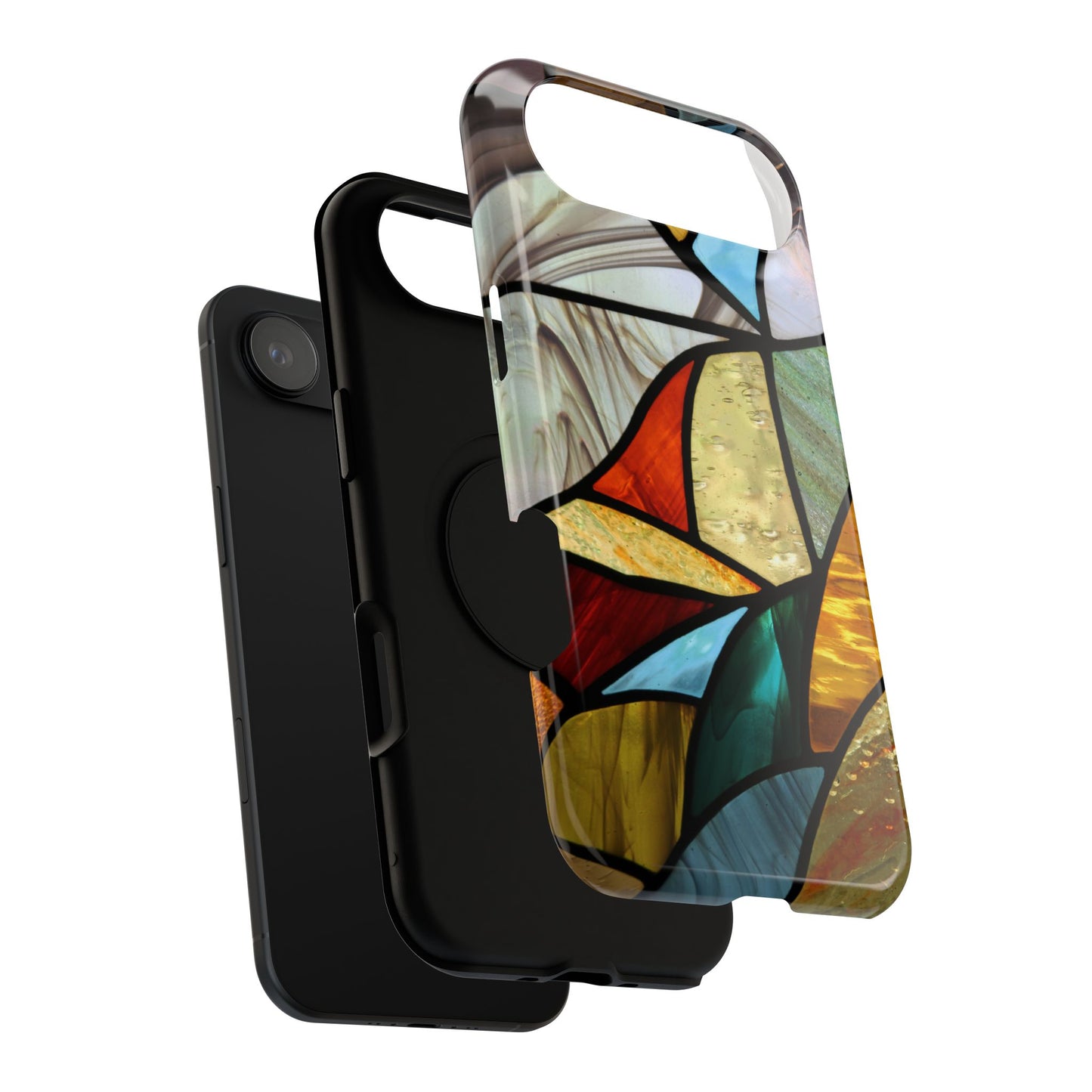 Stained Glass Impact Phone Case — Colorful Mosaic Protective Cover