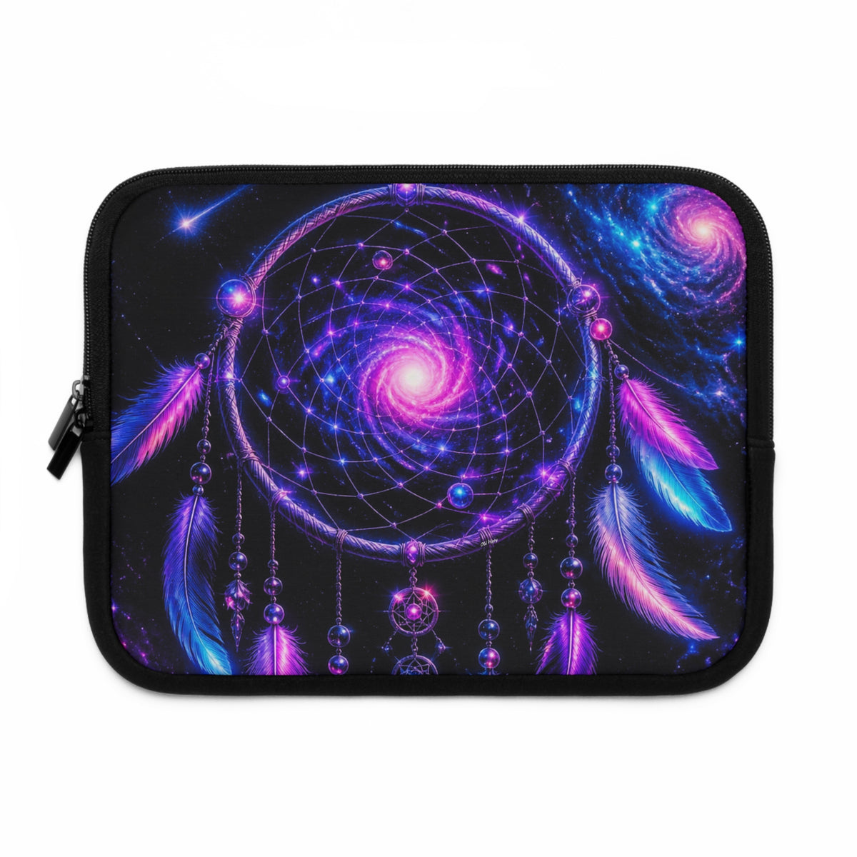 Cosmic Dreamcatcher Laptop Sleeve — Neon Boho Protective Case