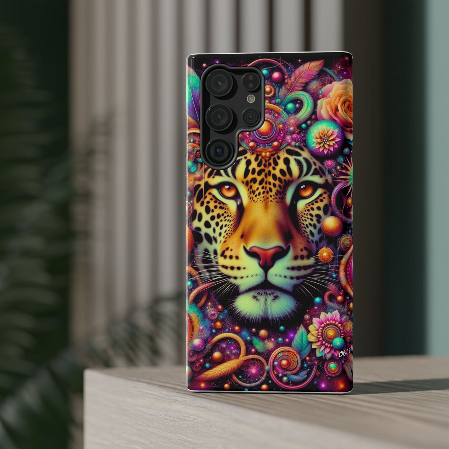 Leopard Psychedelic Phone Case — Vibrant Impact-Resistant iPhone Cover