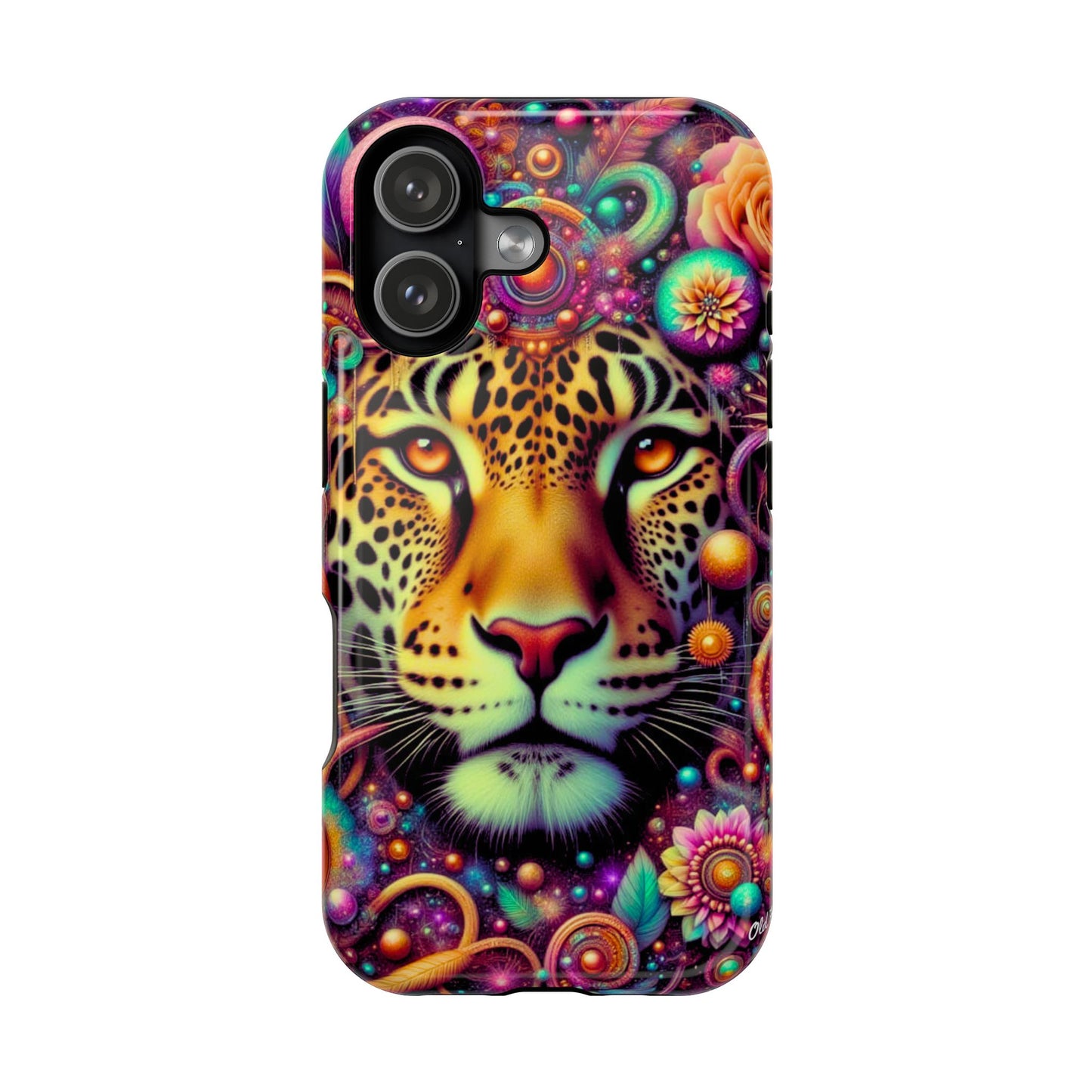 Leopard Psychedelic Phone Case — Vibrant Impact-Resistant iPhone Cover