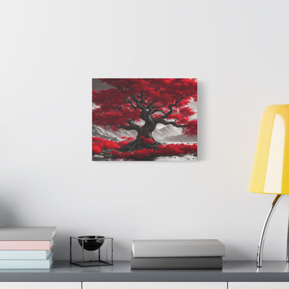 Flaming Red Tree Canvas Gallery Wrap
