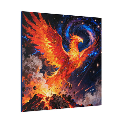 Rise Beyond the Ashes- AI Canvas Art by Old Hippy