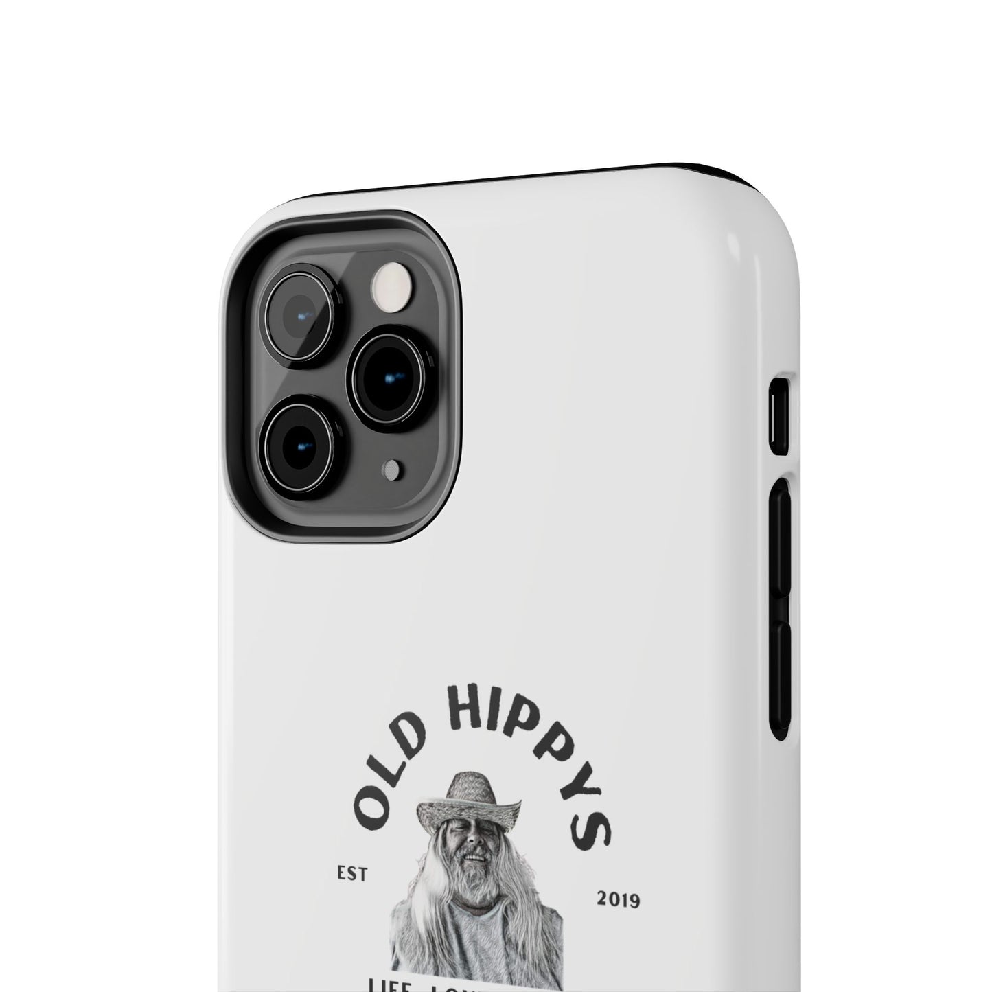 Old Hippys Phone Case — 'Life, Love, Peace, Contentment' Tough Protective Case