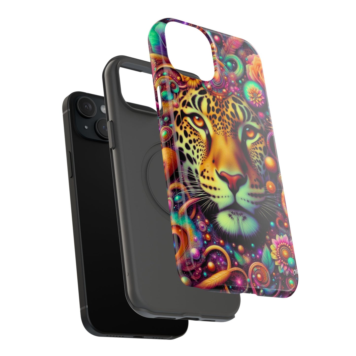 Leopard Psychedelic Phone Case — Vibrant Impact-Resistant iPhone Cover