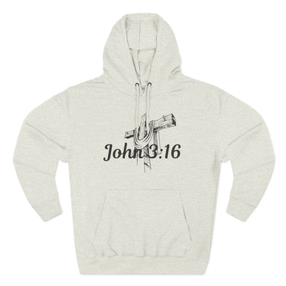 John 3:16 Cross Hoodie - Christian Faith Pullover