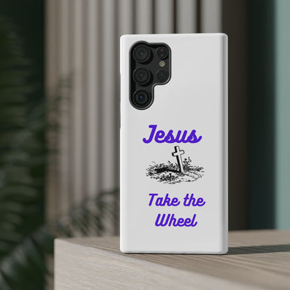 Jesus Take the Wheel Phone Case — Christian Impact-Resistant iPhone Case