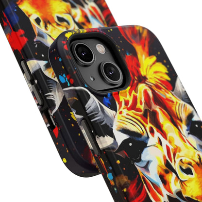 Funky Giraffe Art Impact-Resistant Phone Case —