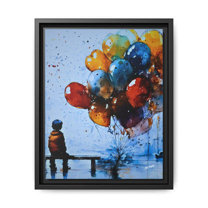 Dreamer's Pause Wood Framed Canvas Art by Old Hippy
