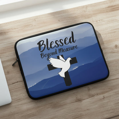 Blessed Beyond Measure Laptop Sleeve — Christian Dove & Cross Sleeve