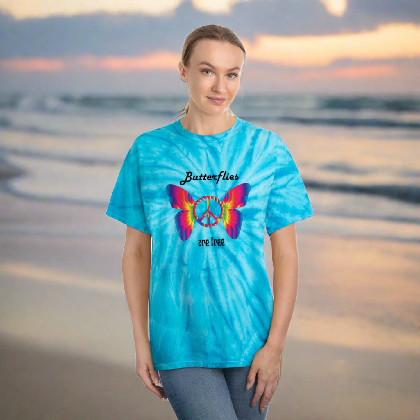 Butterflies are Free Tie-Dye T Shirt