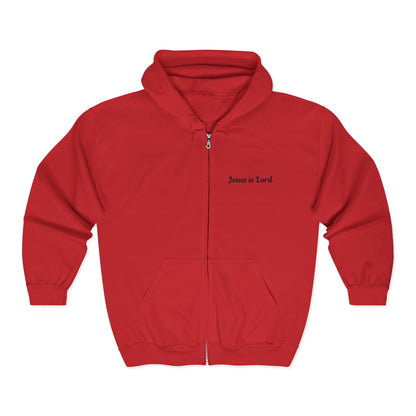 Jesus Is Lord Full-Zip Hoodie — John 3:16 Cross