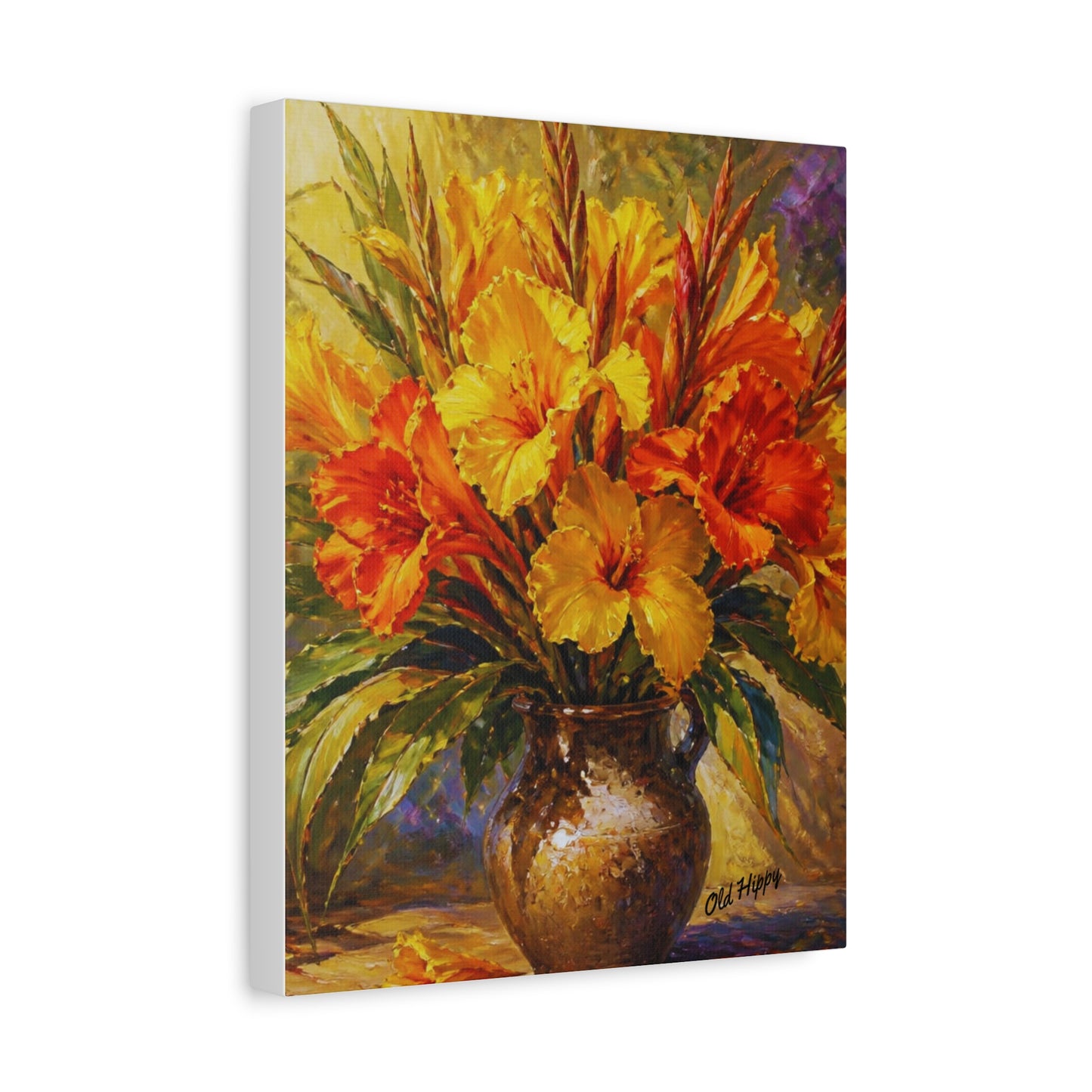 “Golden Canna Symphony” Canvas