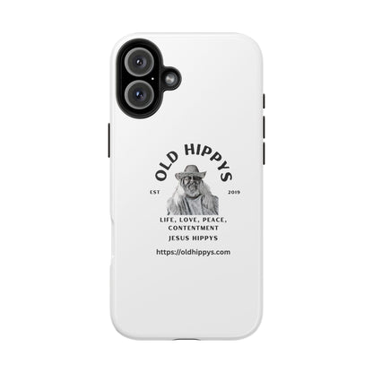 Old Hippys Phone Case — 'Life, Love, Peace, Contentment' Tough Protective Case