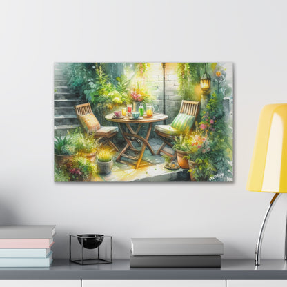 Serene Garden #1 Canvas Wrap