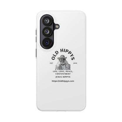 Old Hippys Phone Case — 'Life, Love, Peace, Contentment' Tough Protective Case