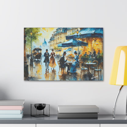 Champagne in Paris Canvas Wrap