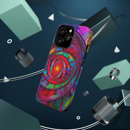 Protective Phone Case — Vibrant Abstract Mandala Impact-Resistant Design
