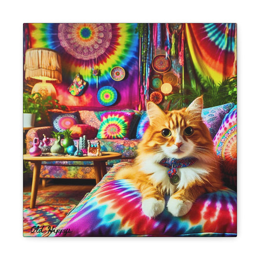 Hippie Cat Heaven #1 Canvas Wrap