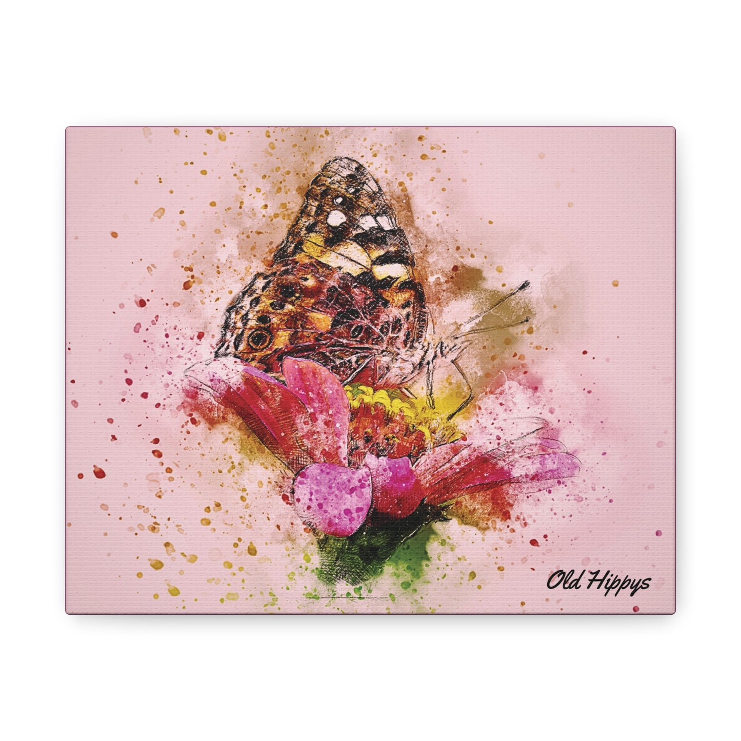 Butterfly Water Color Canvas Wrap