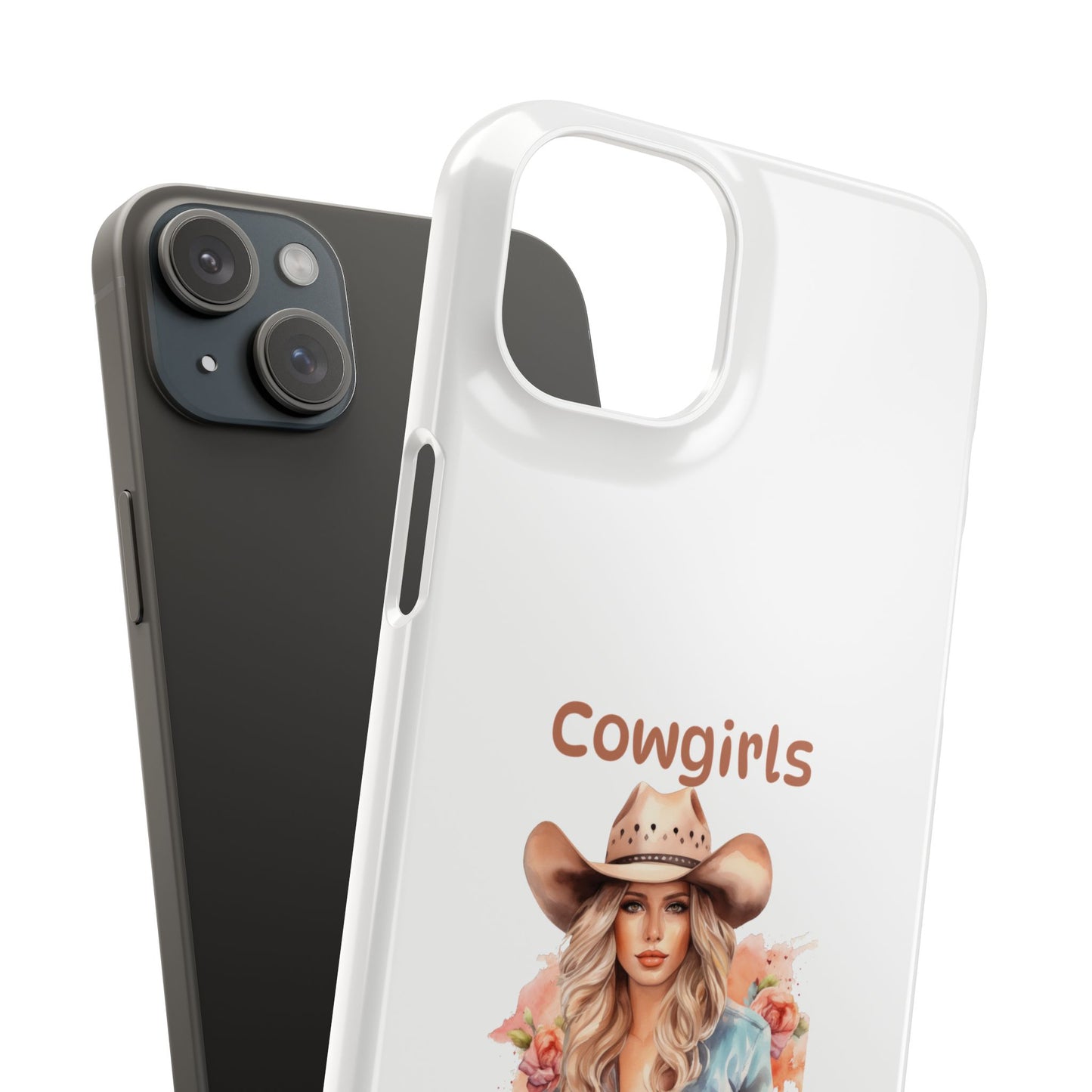 Cowgirls Phone Case — "Real Cowgirls Ride by Faith Not by Sight" Christian Western iPhone Snap Case