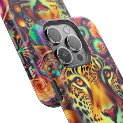 Leopard Psychedelic Phone Case — Vibrant Impact-Resistant iPhone Cover