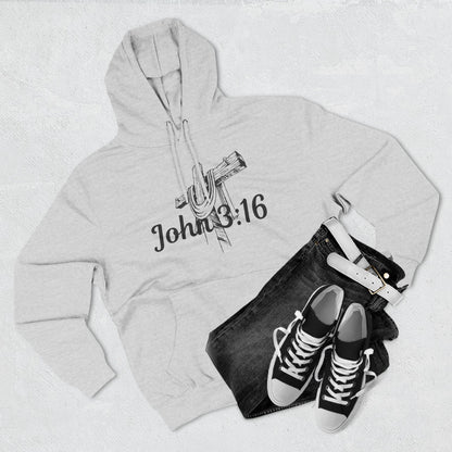 John 3:16 Cross Hoodie - Christian Faith Pullover