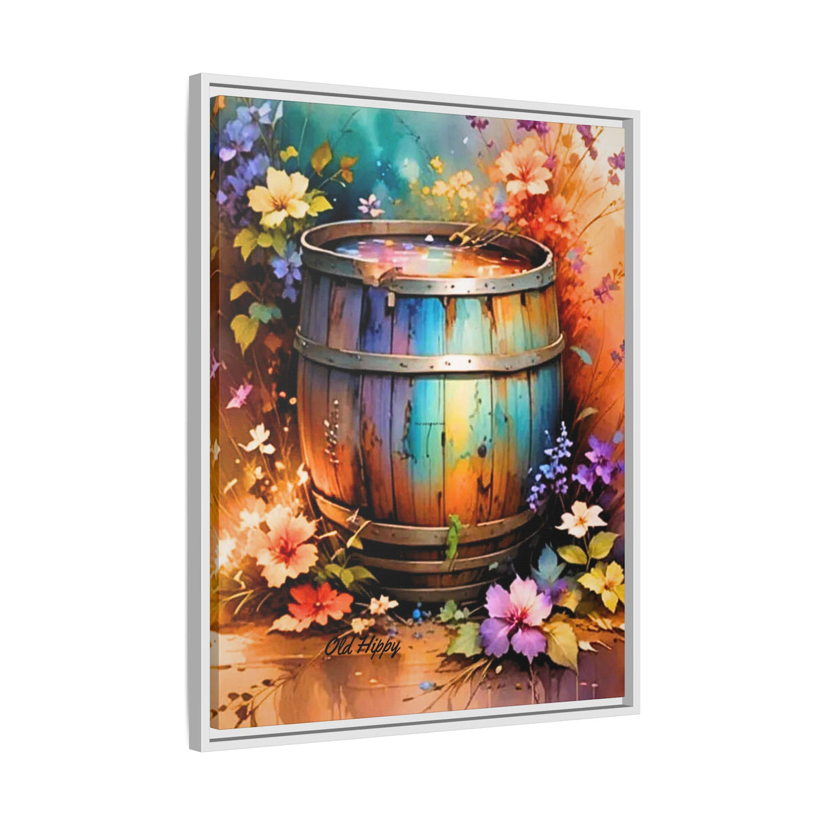 "The Barrel of Forgotten Wishes" Framed Canvas Wall Art
