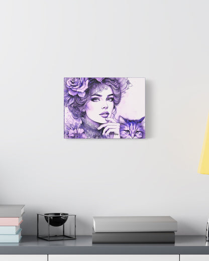 Lady in Purple Canvas Gallery Wraps