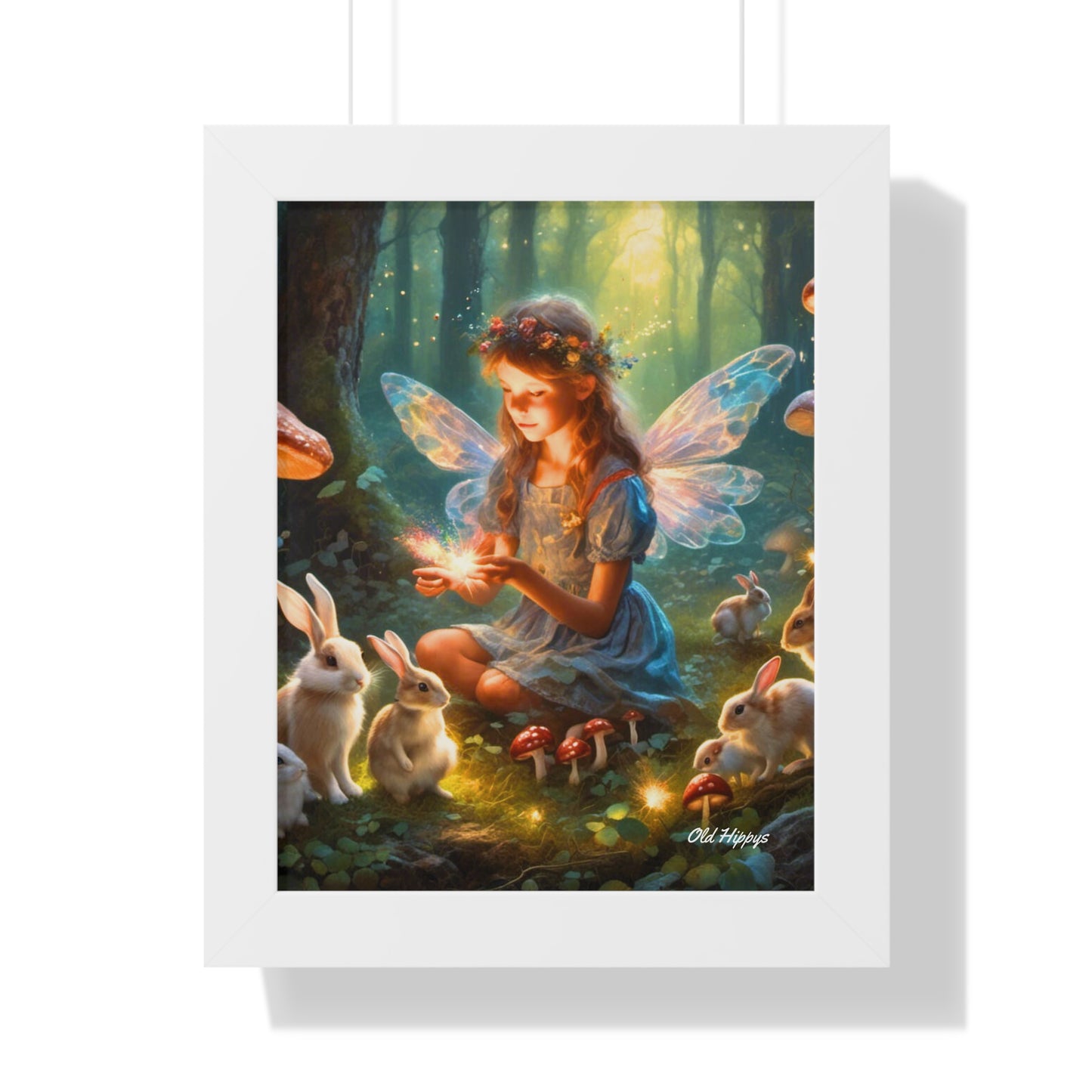 Young Fairy with Rabbits