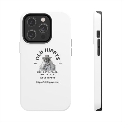 Old Hippys Phone Case — 'Life, Love, Peace, Contentment' Tough Protective Case