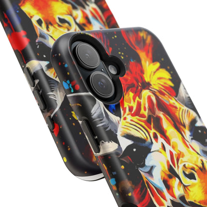 Funky Giraffe Art Impact-Resistant Phone Case —