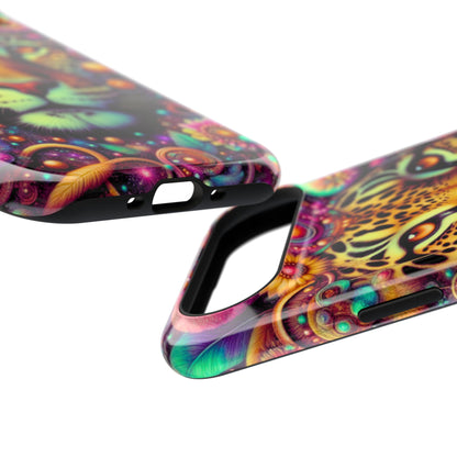 Leopard Psychedelic Phone Case — Vibrant Impact-Resistant iPhone Cover