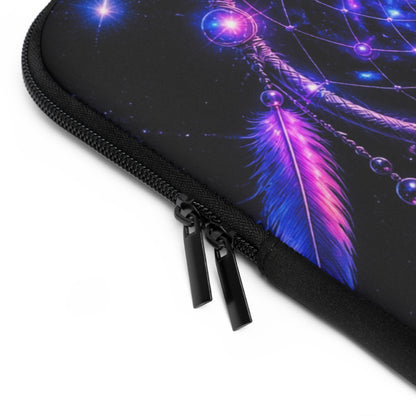 Cosmic Dreamcatcher Laptop Sleeve — Neon Boho Protective Case