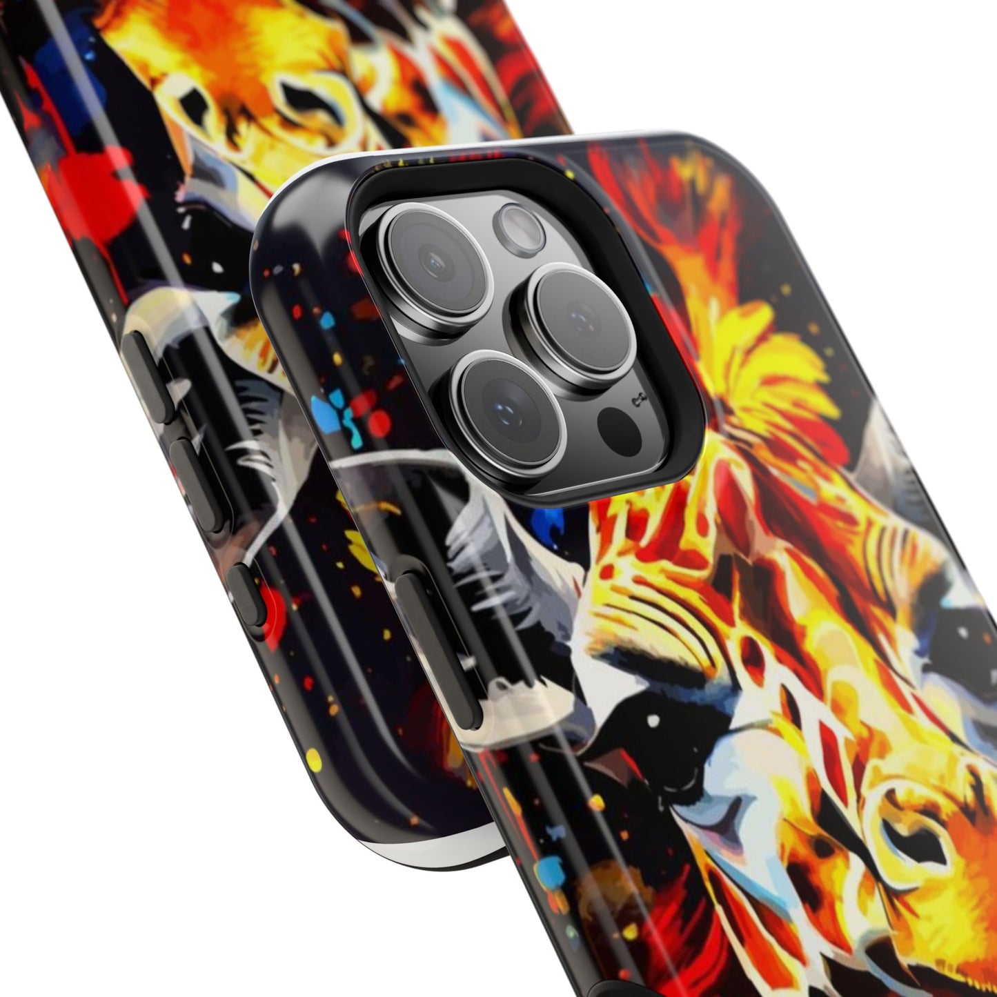 Funky Giraffe Art Impact-Resistant Phone Case —