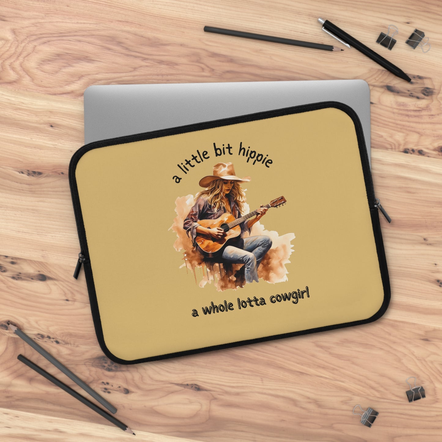 Cowgirl Hippie Laptop Sleeve — "a little bit hippie, a whole lotta cowgirl" Protective Case