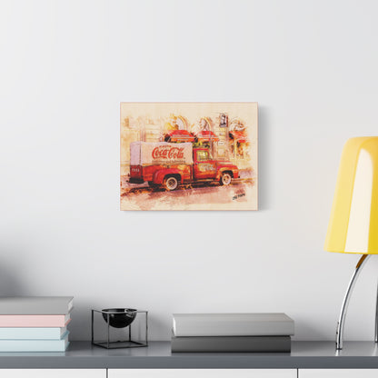 "Coke and Americana" – Vintage Coca-Cola Delivery Truck Canvas Art