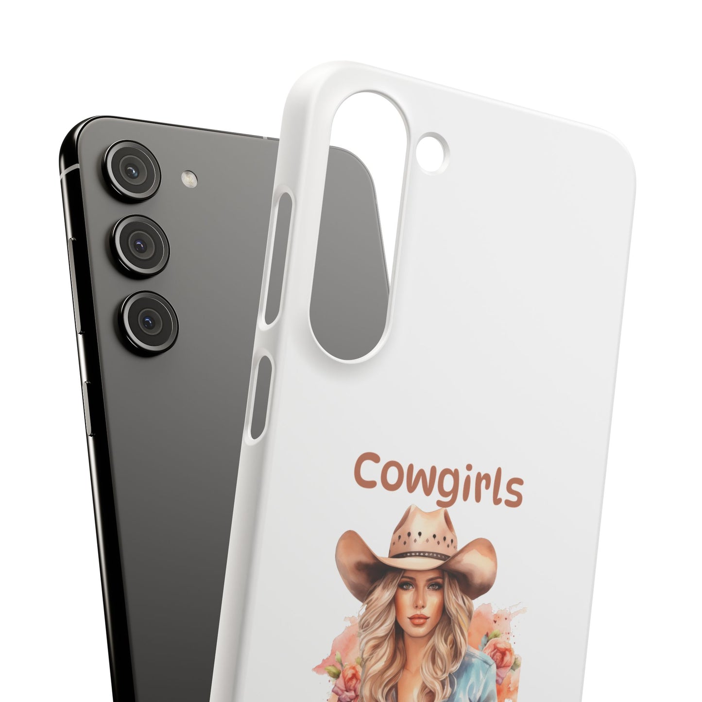 Cowgirls Phone Case — "Real Cowgirls Ride by Faith Not by Sight" Christian Western iPhone Snap Case