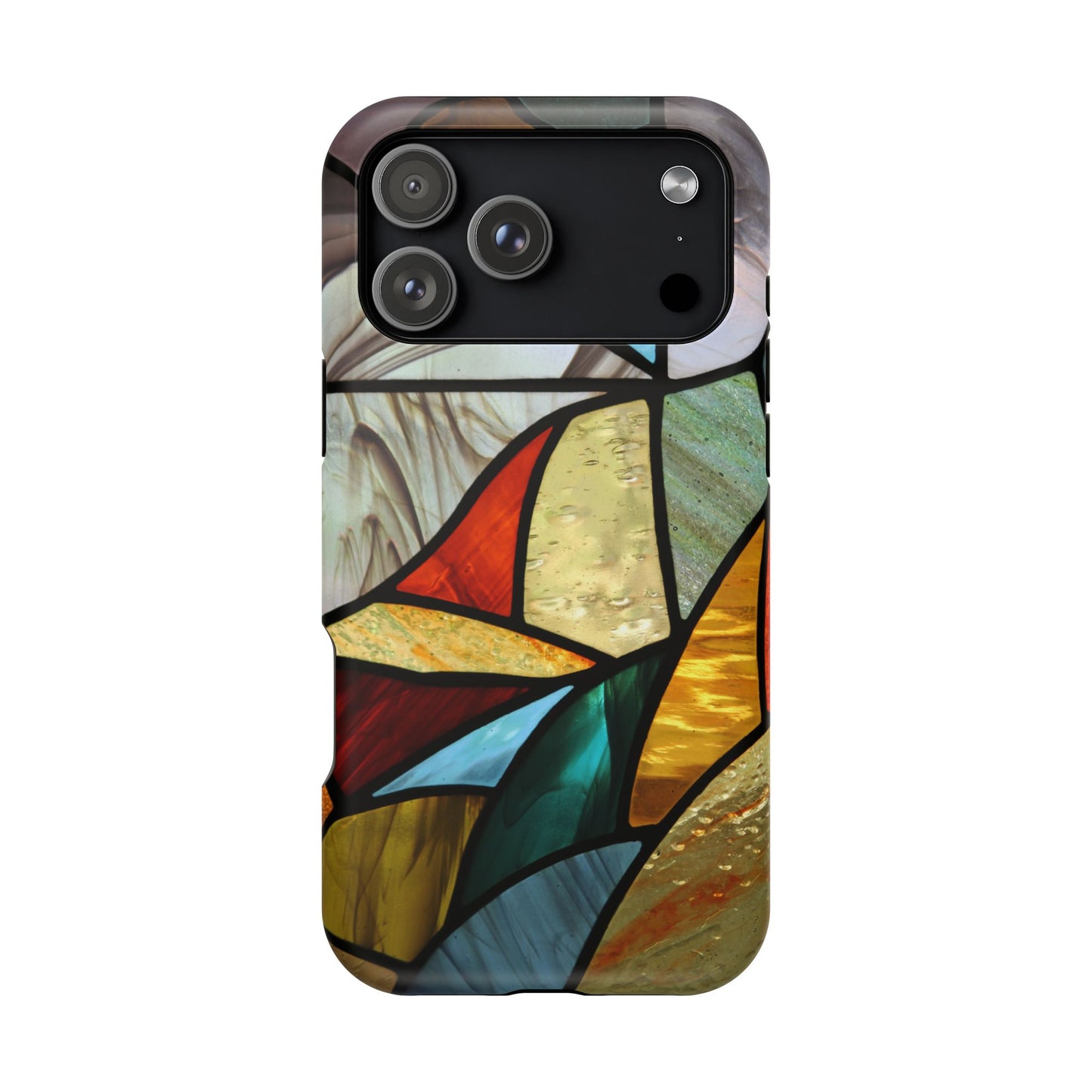 Stained Glass Impact Phone Case — Colorful Mosaic Protective Cover