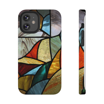 Stained Glass Impact Phone Case — Colorful Mosaic Protective Cover