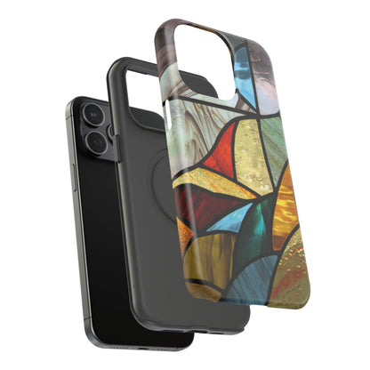 Stained Glass Impact Phone Case — Colorful Mosaic Protective Cover