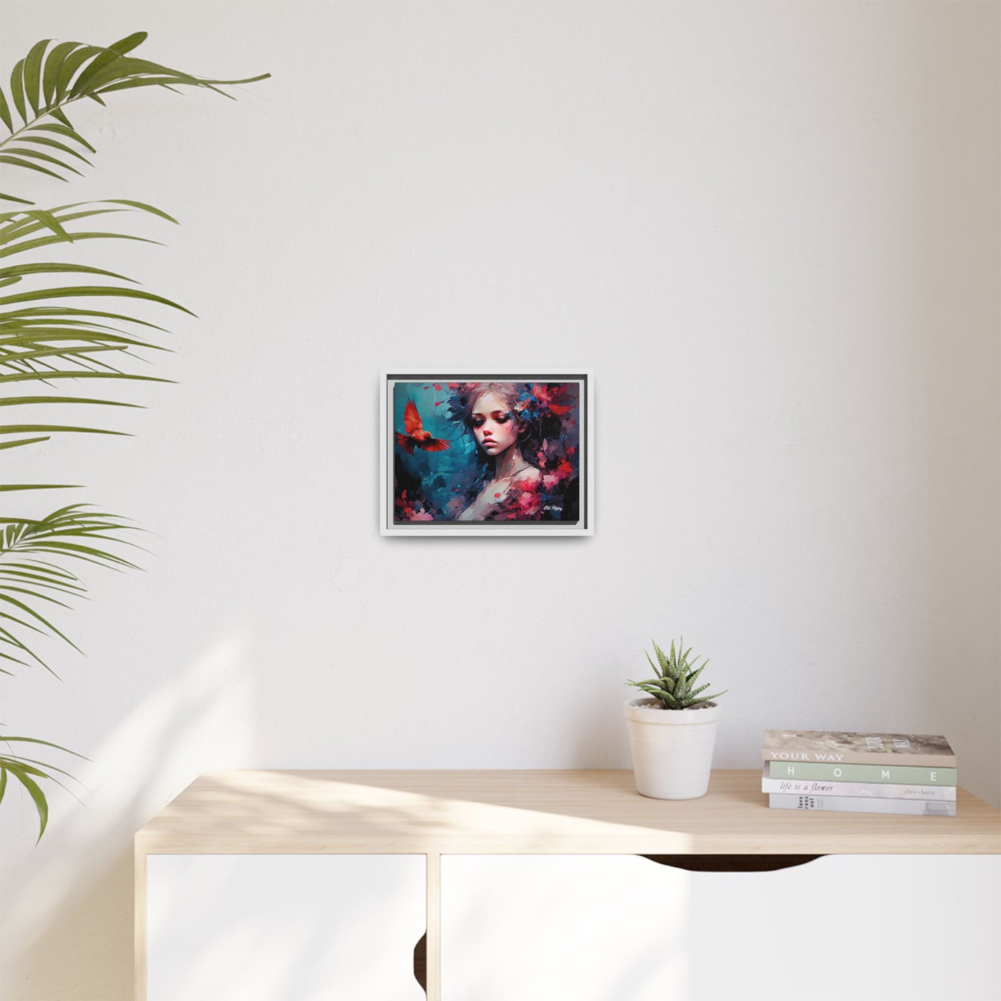 "Where Prayers Become Flight" Framed Canvas Art